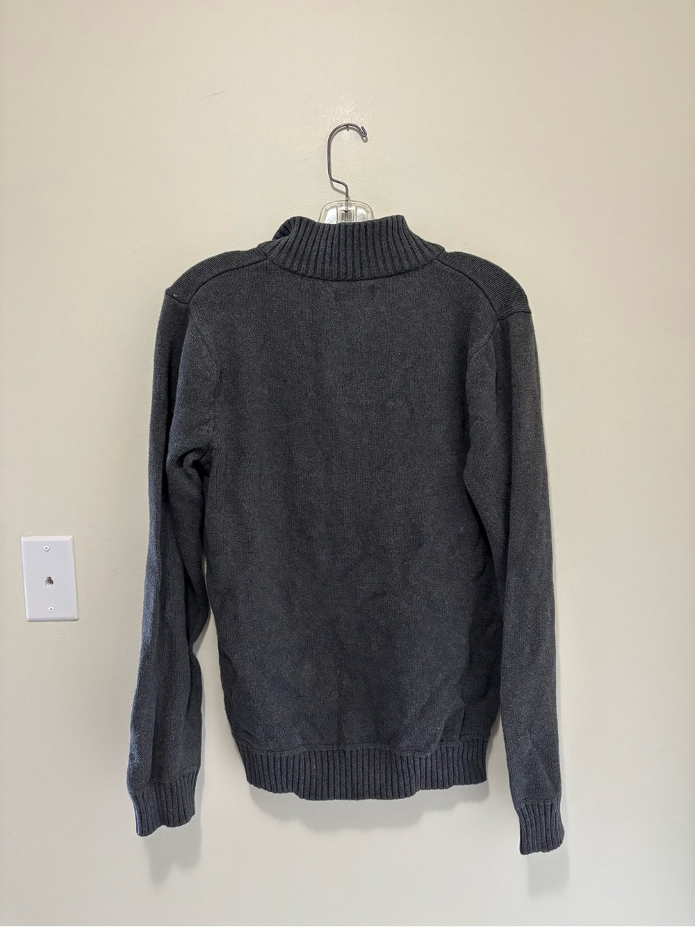 Denver Hayes Classic Fit Quarter-Zip Mock Neck Sweater Medium - Picture 2 of 3